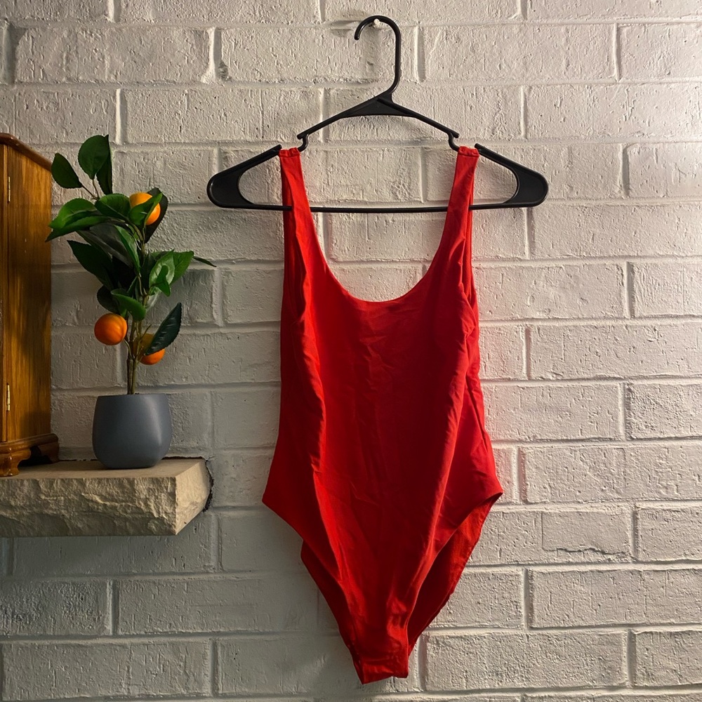 Rue 21 Backless One-Piece High-Leg Swimsuit